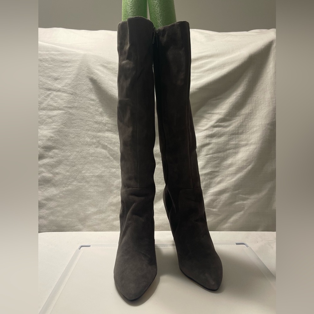 VIA SPIGA Gray Suede Heeled Boots, Size 10, NWOT - Picture 2 of 13